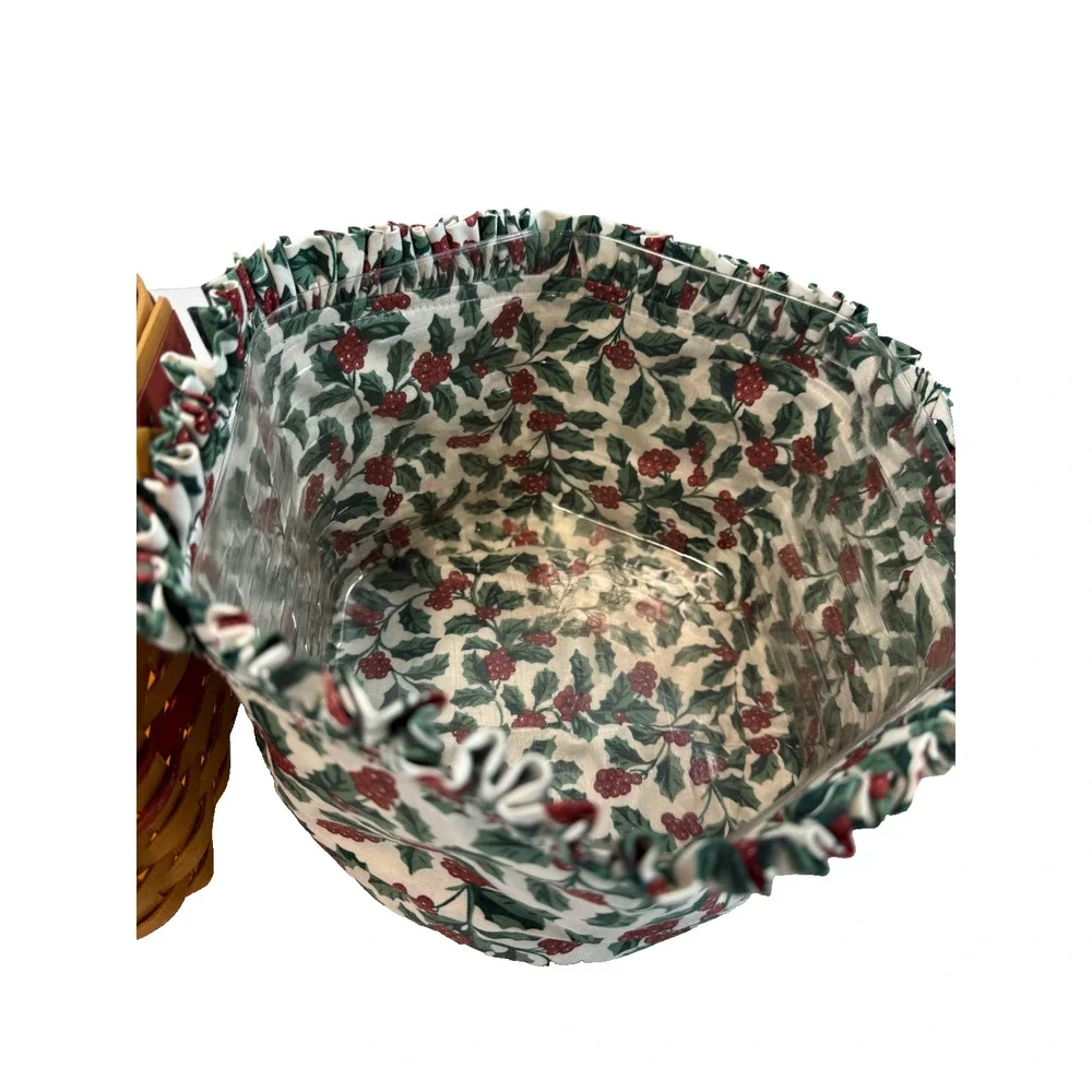 1997 Longaberger Christmas Collection Snowflake Basket w/Protector Vintage